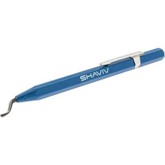 Shaviv - 1 Piece High Speed Steel Blade Hand Deburring Tool Set - B10 Blades, For Straight Edge, Hole Edge - Best Tool & Supply