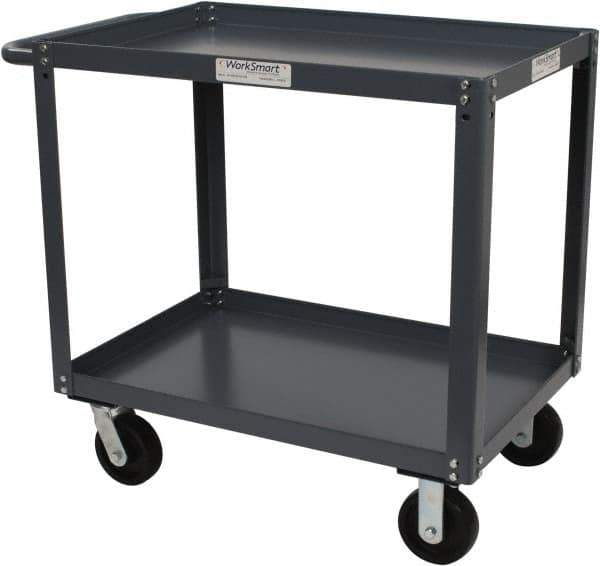 Value Collection - 2,000 Lb Capacity, 24" Wide x 36" Long x 36-1/4" High Service Cart - 2 Shelf, Steel - Best Tool & Supply