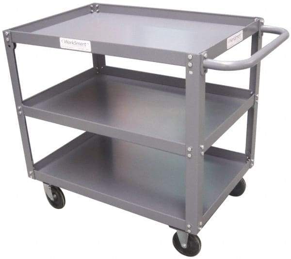 Value Collection - 1,200 Lb Capacity, 18" Wide x 36" Long x 34-5/8" High Service Cart - 3 Shelf, Steel - Best Tool & Supply