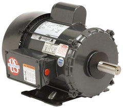 US Motors - 1.5 hp, TENV Enclosure, Auto Thermal Protection, 3,450 RPM, 115/230 Volt, 60 Hz, Industrial Electric AC/DC Motor - Size 143 Frame, Rigid Base Mount, 1 Speed, Ball Bearings, 17.4/8.7 Full Load Amps, B Class Insulation, CCW Lead End Rev - Best Tool & Supply