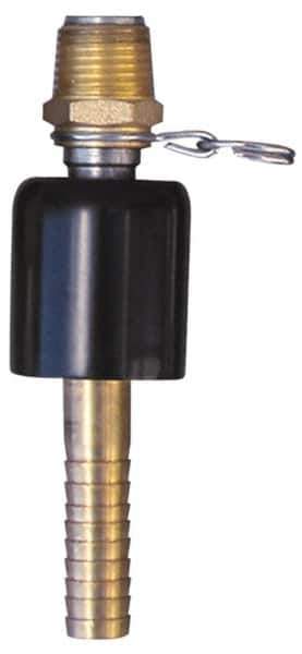 SuperKlean - 1/2 NPT x 1/2" Hose Barb, Ball Type Swivel Hose Adapter - Brass & Stainless Steel - Best Tool & Supply