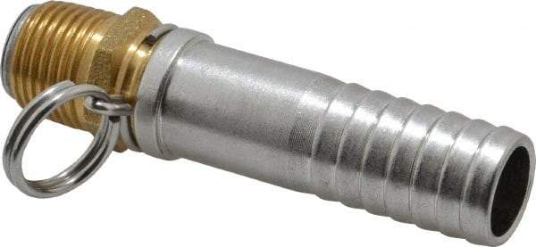 SuperKlean - 1/2 NPT x 3/4" Hose Barb, Swivel Hose Adapter - Brass & Stainless Steel - Best Tool & Supply