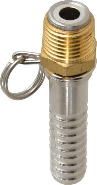 SuperKlean - 1/2 NPT x 5/8" Hose Barb, Swivel Hose Adapter - Brass & Stainless Steel - Best Tool & Supply