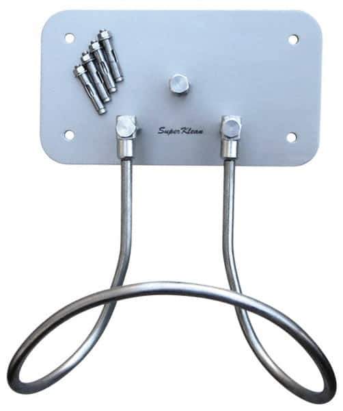 SuperKlean - Air & Water Hose Rack - Stainless Steel Plate, Bolts & Anchor Bolts - Best Tool & Supply