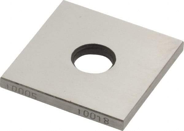 Value Collection - 0.10005" Square Steel Gage Block - Accuracy Grade 0 - Best Tool & Supply