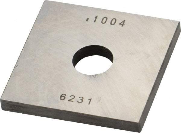 Value Collection - 0.1004" Square Steel Gage Block - Accuracy Grade 0, Includes NIST Traceability Certification - Best Tool & Supply