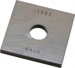 Value Collection - 0.1005" Square Steel Gage Block - Accuracy Grade 0, Includes NIST Traceability Certification - Best Tool & Supply