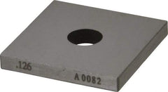 Value Collection - 0.126" Square Steel Gage Block - Accuracy Grade 0, Includes NIST Traceability Certification - Best Tool & Supply