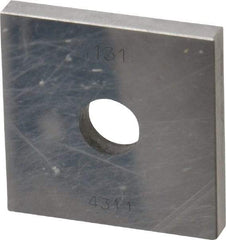 Value Collection - 0.131" Square Steel Gage Block - Accuracy Grade 0, Includes NIST Traceability Certification - Best Tool & Supply