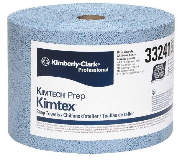 Kimtech - Dry Clean Room/Lab/Critical Task Wipes - Jumbo Roll, 13-3/8" x 9-5/8" Sheet Size, Blue - Best Tool & Supply