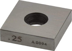 Value Collection - 0.25" Square Steel Gage Block - Accuracy Grade 0, Includes NIST Traceability Certification - Best Tool & Supply