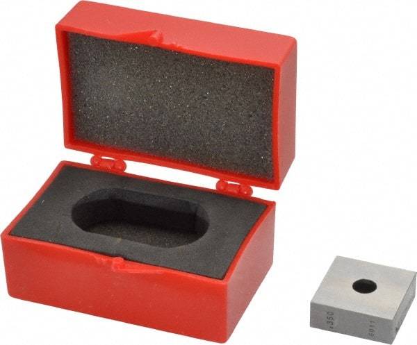 Value Collection - 0.35" Square Steel Gage Block - Accuracy Grade 0, Includes NIST Traceability Certification - Best Tool & Supply