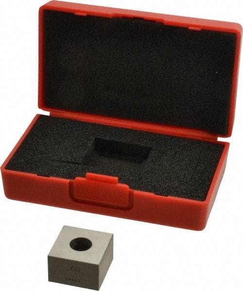 Value Collection - 0.6" Square Steel Gage Block - Accuracy Grade 0, Includes NIST Traceability Certification - Best Tool & Supply