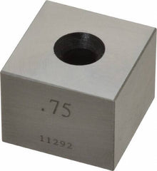 Value Collection - 0.75" Square Steel Gage Block - Accuracy Grade 0, Includes NIST Traceability Certification - Best Tool & Supply