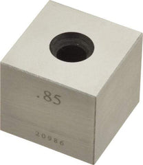 Value Collection - 0.85" Square Steel Gage Block - Accuracy Grade 0, Includes NIST Traceability Certification - Best Tool & Supply