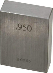 Value Collection - 0.95" Square Steel Gage Block - Accuracy Grade 0, Includes NIST Traceability Certification - Best Tool & Supply