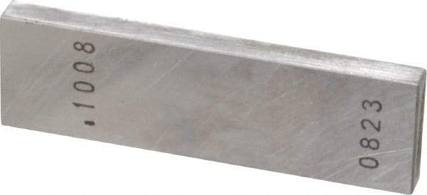 Value Collection - 0.1008" Rectangular Steel Gage Block - Accuracy Grade 0, Includes NIST Traceability Certification - Best Tool & Supply