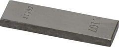 Value Collection - 0.107" Rectangular Steel Gage Block - Accuracy Grade 0, Includes NIST Traceability Certification - Best Tool & Supply