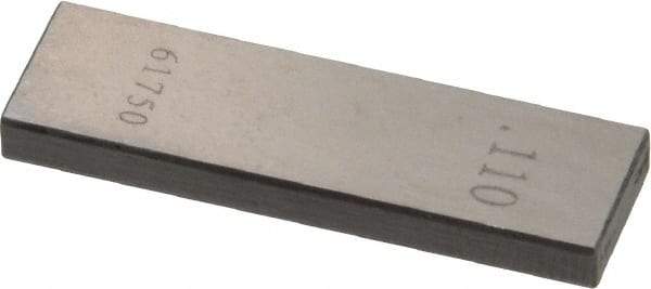 Value Collection - 0.11" Rectangular Steel Gage Block - Accuracy Grade 0, Includes NIST Traceability Certification - Best Tool & Supply