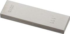 Value Collection - 0.111" Rectangular Steel Gage Block - Accuracy Grade 0, Includes NIST Traceability Certification - Best Tool & Supply