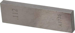 Value Collection - 0.112" Rectangular Steel Gage Block - Accuracy Grade 0, Includes NIST Traceability Certification - Best Tool & Supply