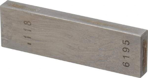 Value Collection - 0.118" Rectangular Steel Gage Block - Accuracy Grade 0, Includes NIST Traceability Certification - Best Tool & Supply