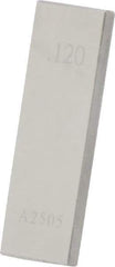 Value Collection - 0.12" Rectangular Steel Gage Block - Accuracy Grade 0, Includes NIST Traceability Certification - Best Tool & Supply