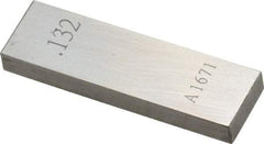 Value Collection - 0.132" Rectangular Steel Gage Block - Accuracy Grade 0, Includes NIST Traceability Certification - Best Tool & Supply