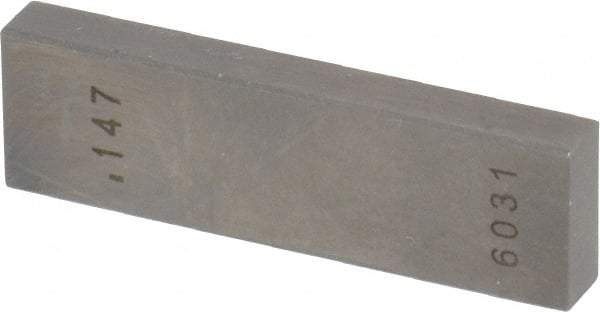 Value Collection - 0.147" Rectangular Steel Gage Block - Accuracy Grade 0, Includes NIST Traceability Certification - Best Tool & Supply