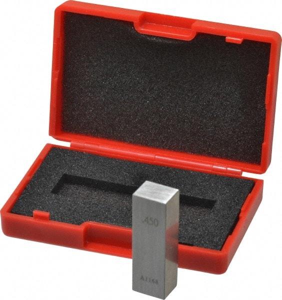 Value Collection - 0.45" Rectangular Steel Gage Block - Accuracy Grade 0, Includes NIST Traceability Certification - Best Tool & Supply