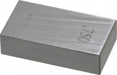 Value Collection - 0.75" Rectangular Steel Gage Block - Accuracy Grade 0, Includes NIST Traceability Certification - Best Tool & Supply