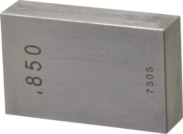 Value Collection - 0.85" Rectangular Steel Gage Block - Accuracy Grade 0, Includes NIST Traceability Certification - Best Tool & Supply