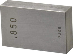 Value Collection - 0.85" Rectangular Steel Gage Block - Accuracy Grade 0, Includes NIST Traceability Certification - Best Tool & Supply