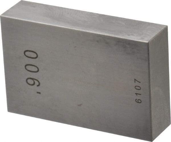 Value Collection - 0.9" Rectangular Steel Gage Block - Accuracy Grade 0, Includes NIST Traceability Certification - Best Tool & Supply