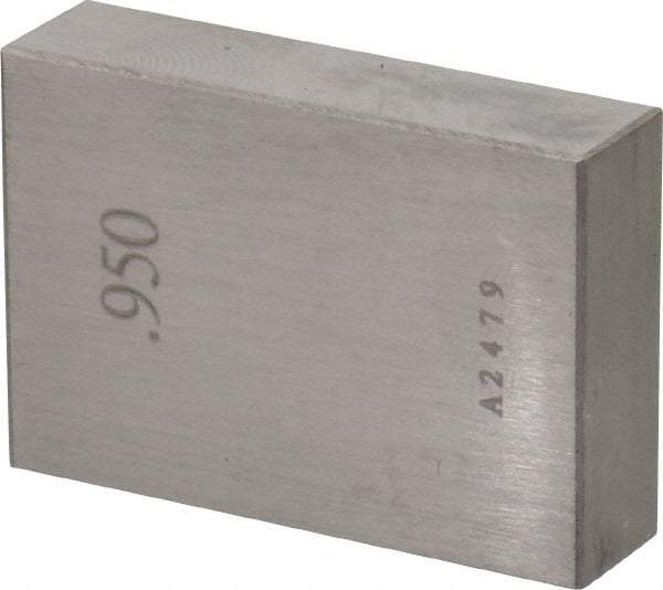 Value Collection - 0.95" Rectangular Steel Gage Block - Accuracy Grade 0, Includes NIST Traceability Certification - Best Tool & Supply