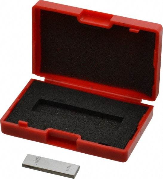 Value Collection - 0.1002" Rectangular Steel Gage Block - Accuracy Grade AS-1, Includes NIST Traceability Certification - Best Tool & Supply