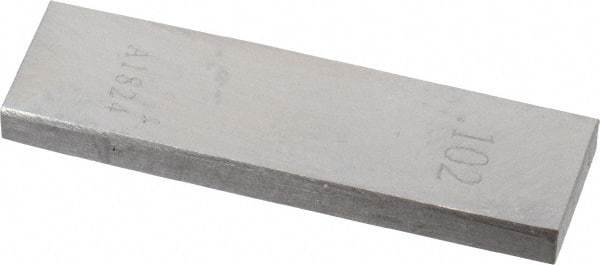 Value Collection - 0.102" Rectangular Steel Gage Block - Accuracy Grade AS-1, Includes NIST Traceability Certification - Best Tool & Supply