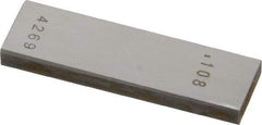 Value Collection - 0.108" Rectangular Steel Gage Block - Accuracy Grade AS-1, Includes NIST Traceability Certification - Best Tool & Supply