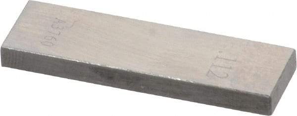 Value Collection - 0.112" Rectangular Steel Gage Block - Accuracy Grade AS-1, Includes NIST Traceability Certification - Best Tool & Supply