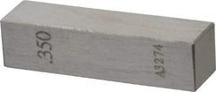 Value Collection - 0.35" Rectangular Steel Gage Block - Accuracy Grade AS-1, Includes NIST Traceability Certification - Best Tool & Supply