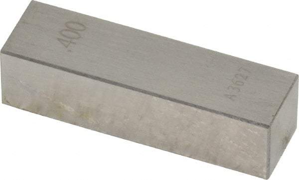 Value Collection - 0.4" Rectangular Steel Gage Block - Accuracy Grade AS-1, Includes NIST Traceability Certification - Best Tool & Supply