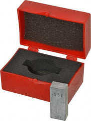 Value Collection - 0.55" Rectangular Steel Gage Block - Accuracy Grade AS-1, Includes NIST Traceability Certification - Best Tool & Supply