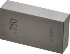 Value Collection - 0.75" Rectangular Steel Gage Block - Accuracy Grade AS-1, Includes NIST Traceability Certification - Best Tool & Supply