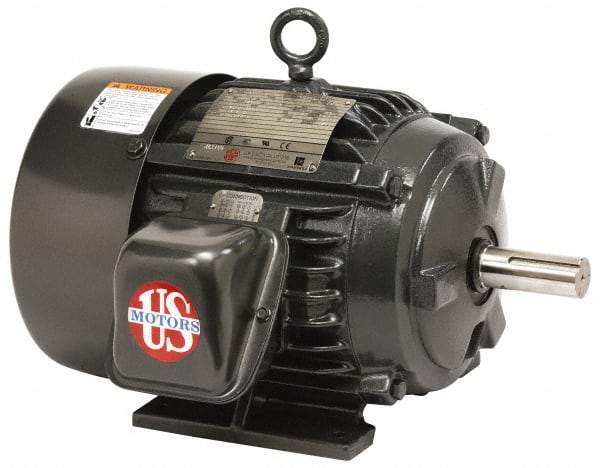 US Motors - 50 hp, TEFC Enclosure, No Thermal Protection, 1,790 RPM, 460 Volt, 60 Hz, Three Phase Energy Efficient Motor - Size 365 Frame, Rigid Mount, 2 Speed, Ball Bearings, 60 Full Load Amps, F Class Insulation, Reversible - Best Tool & Supply