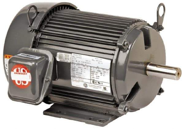 US Motors - 10 hp, TEFC Enclosure, No Thermal Protection, 1,775 RPM, 460 Volt, 60 Hz, Three Phase Premium Efficient Motor - Size 256 Frame, Rigid Mount, 2 Speed, Ball Bearings, 12.9 Full Load Amps, F Class Insulation, Reversible - Best Tool & Supply