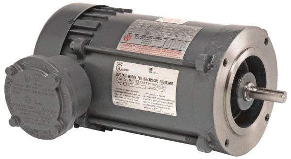 US Motors - 7-1/2 hp, TEFC Enclosure, No Thermal Protection, 1,740 RPM, 230/460 Volt, 60 Hz, Three Phase Standard Efficient Motor - Size 213 Frame, C-Face Mount, 1 Speed, Ball Bearings, 20.2/10.1 Full Load Amps, F Class Insulation, Reversible - Best Tool & Supply