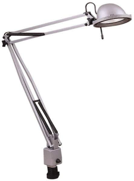 Electrix - 38 Inch, Desk Mounted, Halogen, Silver, Desk Light - 50 Watt, Nonmagnifying - Best Tool & Supply