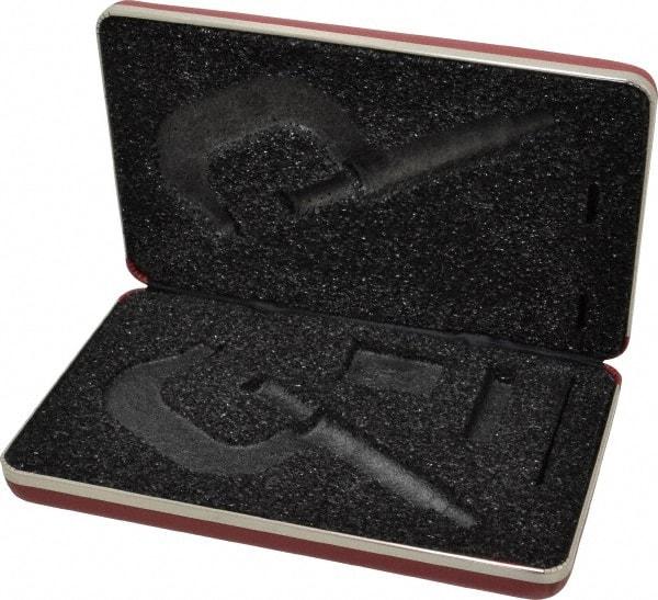 Starrett - Micrometer Case - 2" Max Measurement, Use with 2, 2A, 2M & 2MA Outside Micrometers - Best Tool & Supply