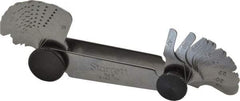 Starrett - 30 Leaf, 4 to 42 TPI Range, Steel Screw Pitch Gage - 60° Thread Angle - Best Tool & Supply