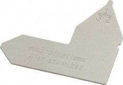 Starrett - 1/32 Inch Radius Gage - Satin Chrome Finish, Stainless Steel - Best Tool & Supply